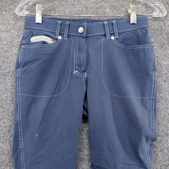 Euro Star Women's Equestrian Breeches Pants Blue S 5-Pocket Zip Fly Tapered Leg - Picture 8 of 13